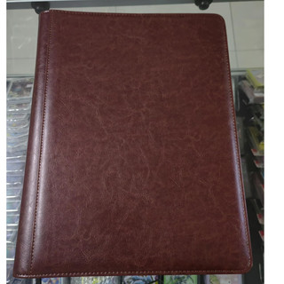 ZB Zipper Binder 9 Pocket Leather Brown