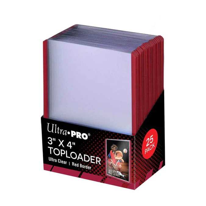 Ultra Pro 3"x 4" Toploader Red Border