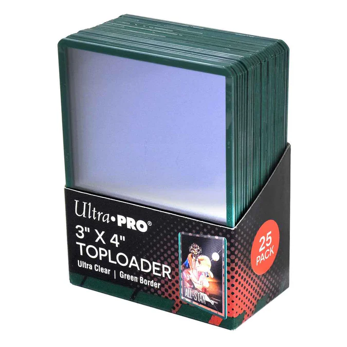 Ultra Pro 3"x 4" Toploader Green Border