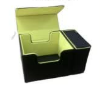 Deck Box Magnetic with Dice Tray 100+ Black Yellow